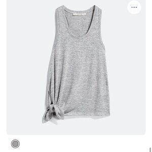 Market & Spruce Heather Gray Tie-Front Tank Top
